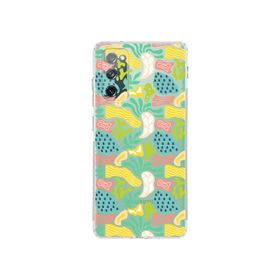 Printify Samsung Galaxy S20 Fe İle Uyumlu 1mm Kapak Memphis Desen Tasarımlı Şeffaf Silikon Cep Telefonu Kılıfı