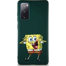 Printify Samsung Galaxy S20 Fe Soft Premier Kapak Sünger Bob Tasarımlı Silikon Cep Telefonu Kılıfı