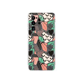 Printify Samsung Galaxy S20 Plus İle Uyumlu 1mm Kapak Memphis Desen Tasarımlı Şeffaf Silikon Cep Telefonu Kılıfı