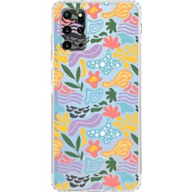 Printify Samsung Galaxy S20 Plus Uyumlu Kamera Korumalı Kapak Memphis Desen Tasarımlı Şeffaf Cep Telefonu Kılıfı