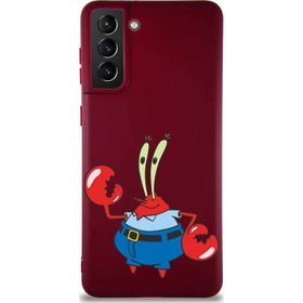 Printify Samsung Galaxy S21 Plus Soft Premier Kapak Bay Yengeç Tasarımlı Silikon Cep Telefonu Kılıfı