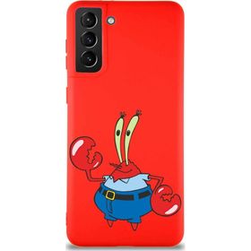 Printify Samsung Galaxy S21 Plus Soft Premier Kapak Bay Yengeç Tasarımlı Silikon Cep Telefonu Kılıfı