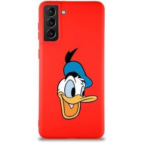 Printify Samsung Galaxy S21 Plus Soft Premier Kapak Donald Duck-A Tasarımlı Silikon Cep Telefonu Kılıfı