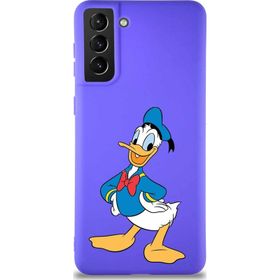 Printify Samsung Galaxy S21 Plus Soft Premier Kapak Donald Duck-C Tasarımlı Silikon Cep Telefonu Kılıfı