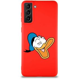 Printify Samsung Galaxy S21 Plus Soft Premier Kapak Donald Duck-E Tasarımlı Silikon Cep Telefonu Kılıfı