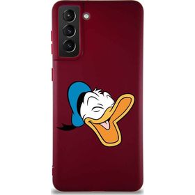Printify Samsung Galaxy S21 Plus Soft Premier Kapak Donald Duck-E Tasarımlı Silikon Cep Telefonu Kılıfı