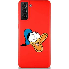 Printify Samsung Galaxy S21 Plus Soft Premier Kapak Donald Duck-E Tasarımlı Silikon Cep Telefonu Kılıfı