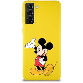 Printify Samsung Galaxy S21 Plus Soft Premier Kapak Mickey Mouse-C Tasarımlı Silikon Cep Telefonu Kılıfı