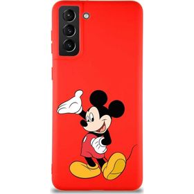 Printify Samsung Galaxy S21 Plus Soft Premier Kapak Mickey Mouse-C Tasarımlı Silikon Cep Telefonu Kılıfı