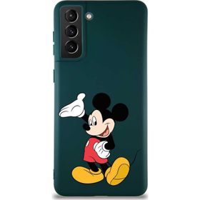 Printify Samsung Galaxy S21 Plus Soft Premier Kapak Mickey Mouse-C Tasarımlı Silikon Cep Telefonu Kılıfı