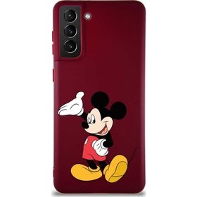 Printify Samsung Galaxy S21 Plus Soft Premier Kapak Mickey Mouse-C Tasarımlı Silikon Cep Telefonu Kılıfı