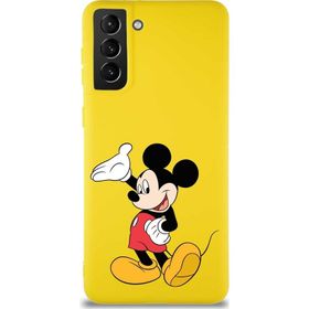 Printify Samsung Galaxy S21 Plus Soft Premier Kapak Mickey Mouse-C Tasarımlı Silikon Cep Telefonu Kılıfı