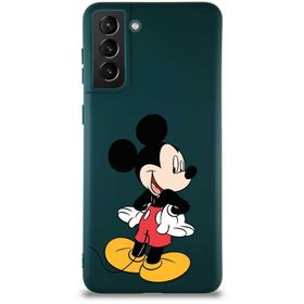 Printify Samsung Galaxy S21 Plus Soft Premier Kapak Mickey Mouse-D Tasarımlı Silikon Cep Telefonu Kılıfı