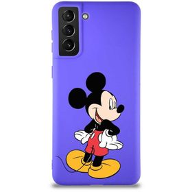 Printify Samsung Galaxy S21 Plus Soft Premier Kapak Mickey Mouse-D Tasarımlı Silikon Cep Telefonu Kılıfı