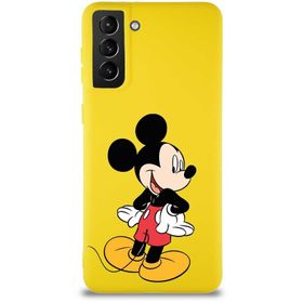 Printify Samsung Galaxy S21 Plus Soft Premier Kapak Mickey Mouse-D Tasarımlı Silikon Cep Telefonu Kılıfı