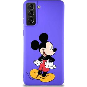 Printify Samsung Galaxy S21 Plus Soft Premier Kapak Mickey Mouse-D Tasarımlı Silikon Cep Telefonu Kılıfı