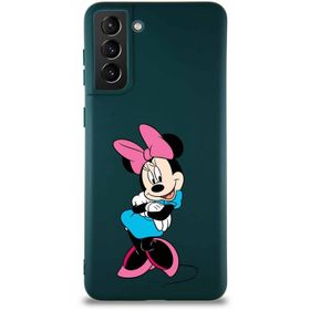 Printify Samsung Galaxy S21 Plus Soft Premier Kapak Minnie Mouse-D Tasarımlı Silikon Cep Telefonu Kılıfı