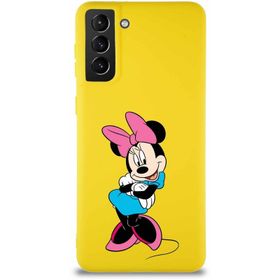 Printify Samsung Galaxy S21 Plus Soft Premier Kapak Minnie Mouse-D Tasarımlı Silikon Cep Telefonu Kılıfı