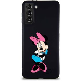 Printify Samsung Galaxy S21 Plus Soft Premier Kapak Minnie Mouse-D Tasarımlı Silikon Cep Telefonu Kılıfı