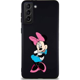 Printify Samsung Galaxy S21 Plus Soft Premier Kapak Minnie Mouse-D Tasarımlı Silikon Cep Telefonu Kılıfı