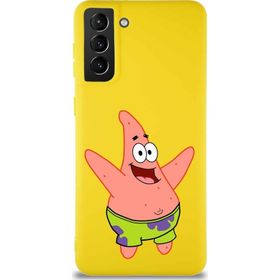 Printify Samsung Galaxy S21 Plus Soft Premier Kapak Patrick Yıldız Tasarımlı Silikon Cep Telefonu Kılıfı