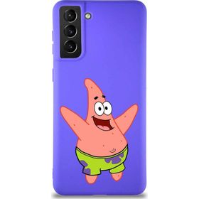 Printify Samsung Galaxy S21 Plus Soft Premier Kapak Patrick Yıldız Tasarımlı Silikon Cep Telefonu Kılıfı