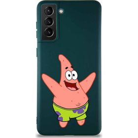 Printify Samsung Galaxy S21 Plus Soft Premier Kapak Patrick Yıldız Tasarımlı Silikon Cep Telefonu Kılıfı