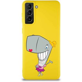 Printify Samsung Galaxy S21 Plus Soft Premier Kapak Pearl Yengeç Tasarımlı Silikon Cep Telefonu Kılıfı
