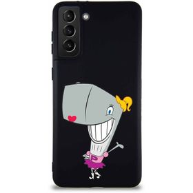 Printify Samsung Galaxy S21 Plus Soft Premier Kapak Pearl Yengeç Tasarımlı Silikon Cep Telefonu Kılıfı