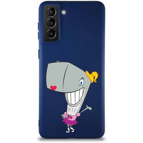 Printify Samsung Galaxy S21 Plus Soft Premier Kapak Pearl Yengeç Tasarımlı Silikon Cep Telefonu Kılıfı