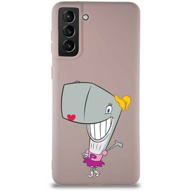 Printify Samsung Galaxy S21 Plus Soft Premier Kapak Pearl Yengeç Tasarımlı Silikon Cep Telefonu Kılıfı