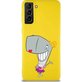 Printify Samsung Galaxy S21 Plus Soft Premier Kapak Pearl Yengeç Tasarımlı Silikon Cep Telefonu Kılıfı