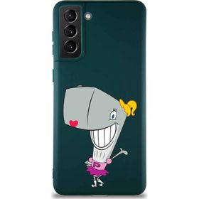 Printify Samsung Galaxy S21 Plus Soft Premier Kapak Pearl Yengeç Tasarımlı Silikon Cep Telefonu Kılıfı