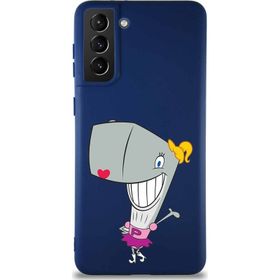 Printify Samsung Galaxy S21 Plus Soft Premier Kapak Pearl Yengeç Tasarımlı Silikon Cep Telefonu Kılıfı