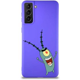 Printify Samsung Galaxy S21 Plus Soft Premier Kapak Plankton Tasarımlı Silikon Cep Telefonu Kılıfı