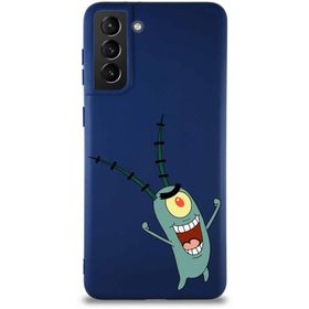 Printify Samsung Galaxy S21 Plus Soft Premier Kapak Plankton Tasarımlı Silikon Cep Telefonu Kılıfı