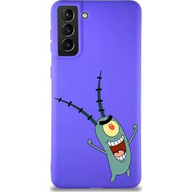Printify Samsung Galaxy S21 Plus Soft Premier Kapak Plankton Tasarımlı Silikon Cep Telefonu Kılıfı