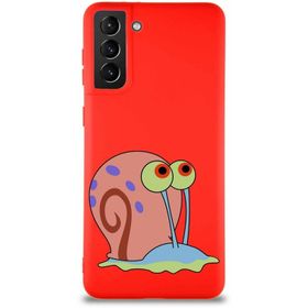Printify Samsung Galaxy S21 Plus Soft Premier Kapak Salyangoz Gary Tasarımlı Silikon Cep Telefonu Kılıfı