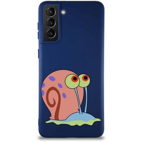 Printify Samsung Galaxy S21 Plus Soft Premier Kapak Salyangoz Gary Tasarımlı Silikon Cep Telefonu Kılıfı
