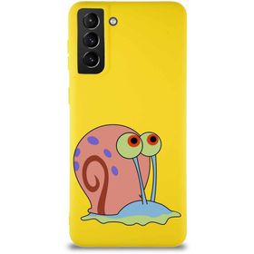 Printify Samsung Galaxy S21 Plus Soft Premier Kapak Salyangoz Gary Tasarımlı Silikon Cep Telefonu Kılıfı