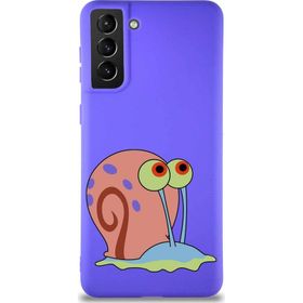 Printify Samsung Galaxy S21 Plus Soft Premier Kapak Salyangoz Gary Tasarımlı Silikon Cep Telefonu Kılıfı