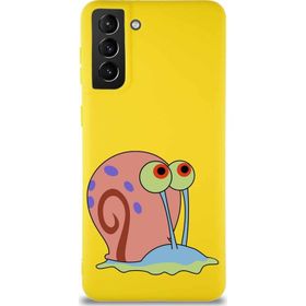Printify Samsung Galaxy S21 Plus Soft Premier Kapak Salyangoz Gary Tasarımlı Silikon Cep Telefonu Kılıfı