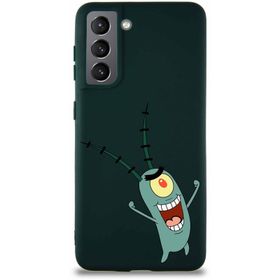 Printify Samsung Galaxy S21 Soft Premier Kapak Plankton Tasarımlı Silikon Cep Telefonu Kılıfı