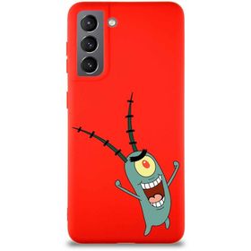 Printify Samsung Galaxy S21 Soft Premier Kapak Plankton Tasarımlı Silikon Cep Telefonu Kılıfı