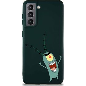 Printify Samsung Galaxy S21 Soft Premier Kapak Plankton Tasarımlı Silikon Cep Telefonu Kılıfı