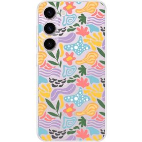 Printify Samsung Galaxy S23 Plus İle Uyumlu 1mm Kapak Memphis Desen Tasarımlı Şeffaf Silikon Cep Telefonu Kılıfı
