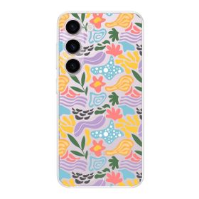 Printify Samsung Galaxy S23 Plus Uyumlu Kamera Korumalı Kapak Memphis Desen Tasarımlı Şeffaf Cep Telefonu Kılıfı