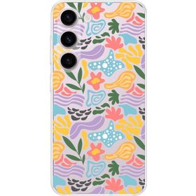 Printify Samsung Galaxy S23 Plus Uyumlu Kamera Korumalı Kapak Memphis Desen Tasarımlı Şeffaf Cep Telefonu Kılıfı