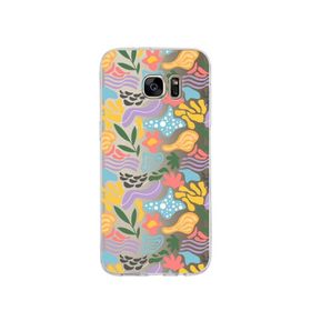 Printify Samsung Galaxy S6 İle Uyumlu 1mm Kapak Memphis Desen Tasarımlı Şeffaf Silikon Cep Telefonu Kılıfı