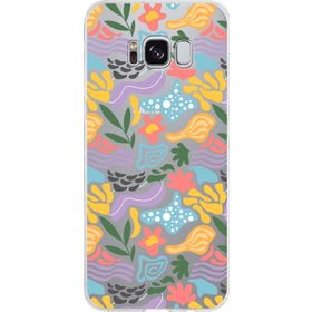 Printify Samsung Galaxy S8 İle Uyumlu 1mm Kapak Memphis Desen Tasarımlı Şeffaf Silikon Cep Telefonu Kılıfı